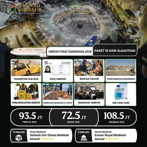 umroh bulan ramadhan itikaf alkautsar 2026 jannah firdaus