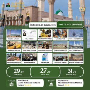umroh bulan syawal promo ekonomis 2026 paket 9 hari