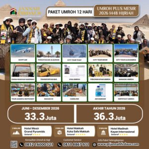 umroh plus mesir 2026 1448 hijriah