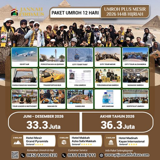 umroh plus mesir 2026 1448 hijriah