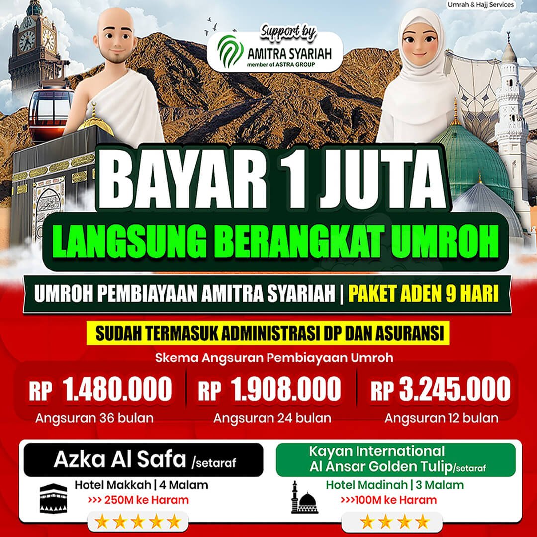 cicilan umroh 2026 jannah firdaus paket aden