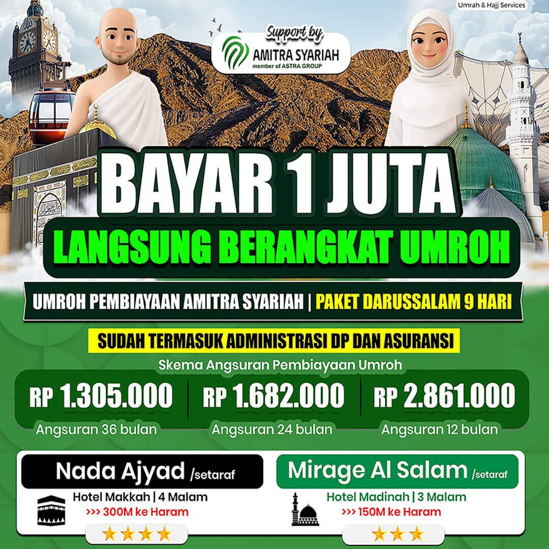 cicilan umroh 2026 jannah firdaus paket darussalam