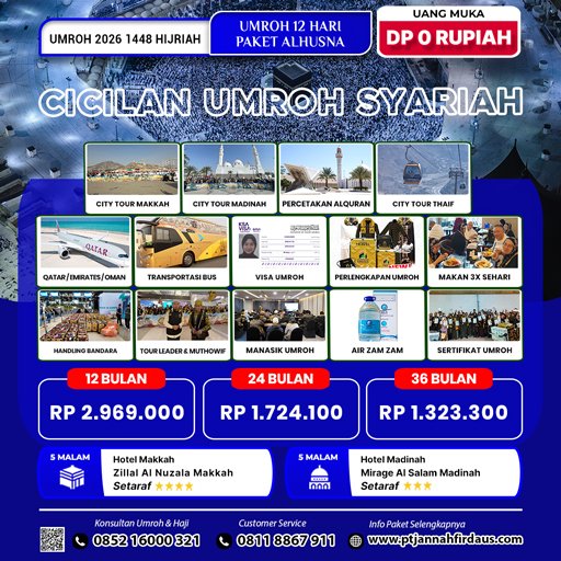 cicilan umroh syariah 2026 alhusna 1448 hijriah