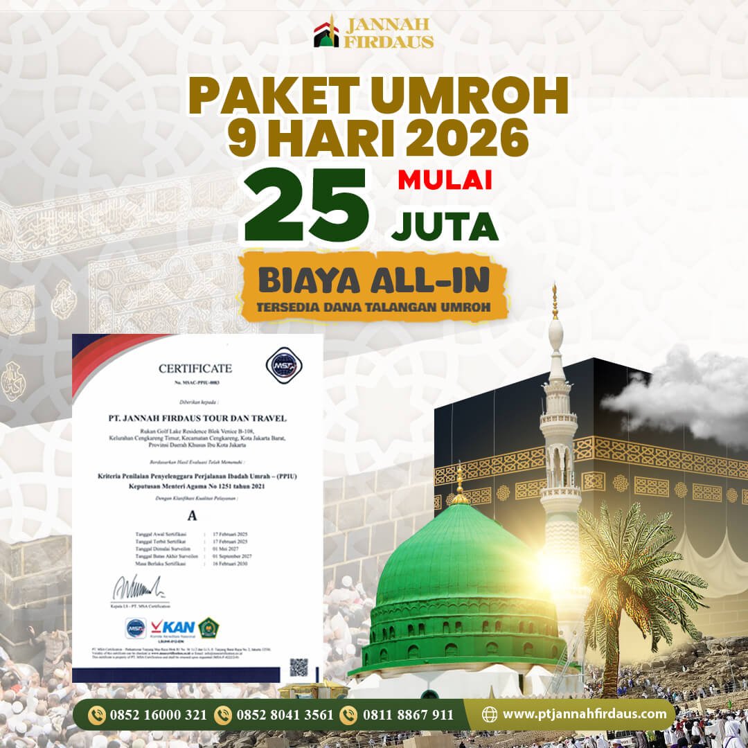 umroh 9 hari 2026