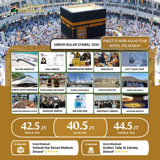 umroh bulan syawal alkautsar 2026 paket 12 hari new