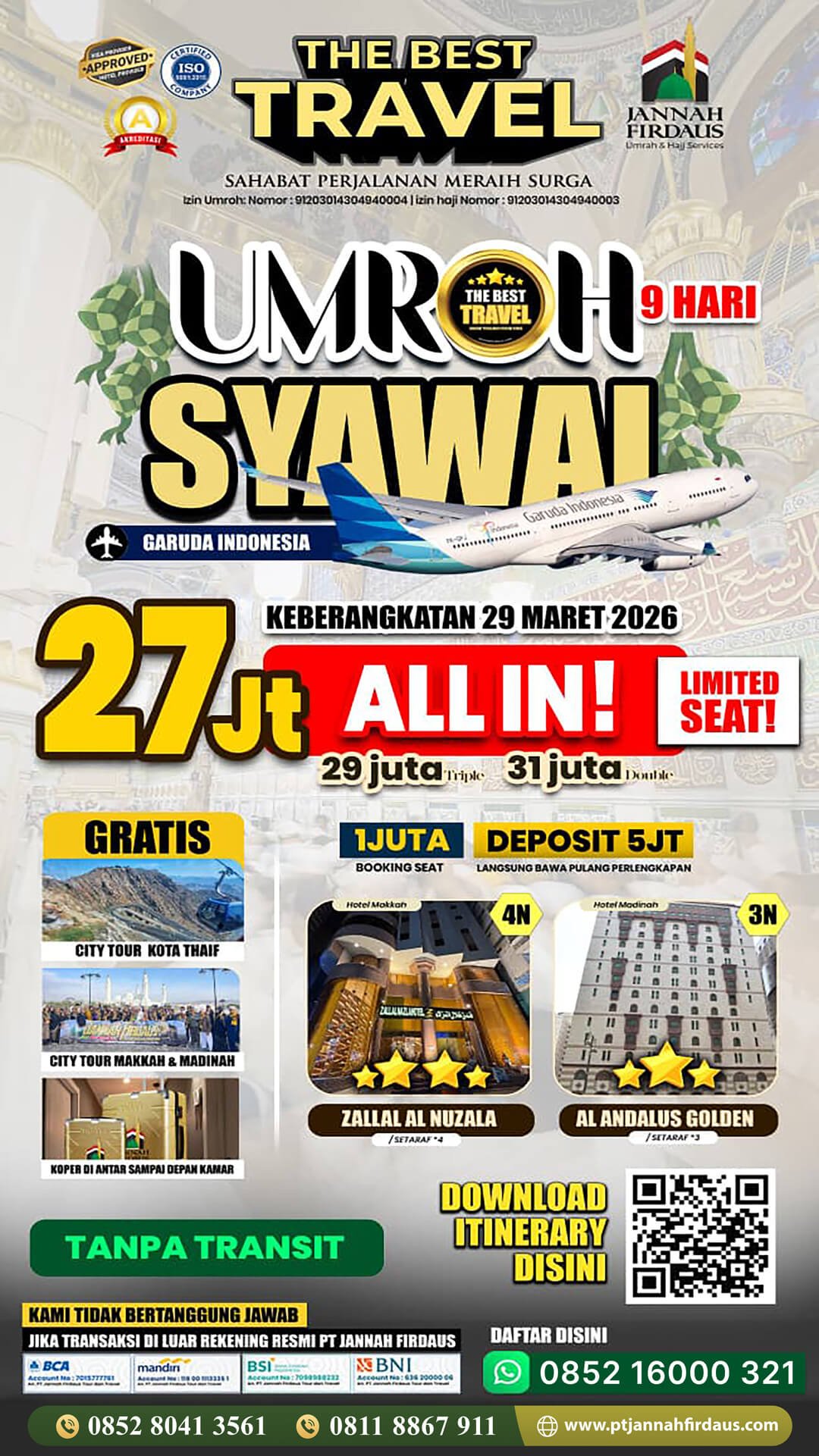 umroh syawal 2026 paket ekonomis 9 hari by garuda indonesia