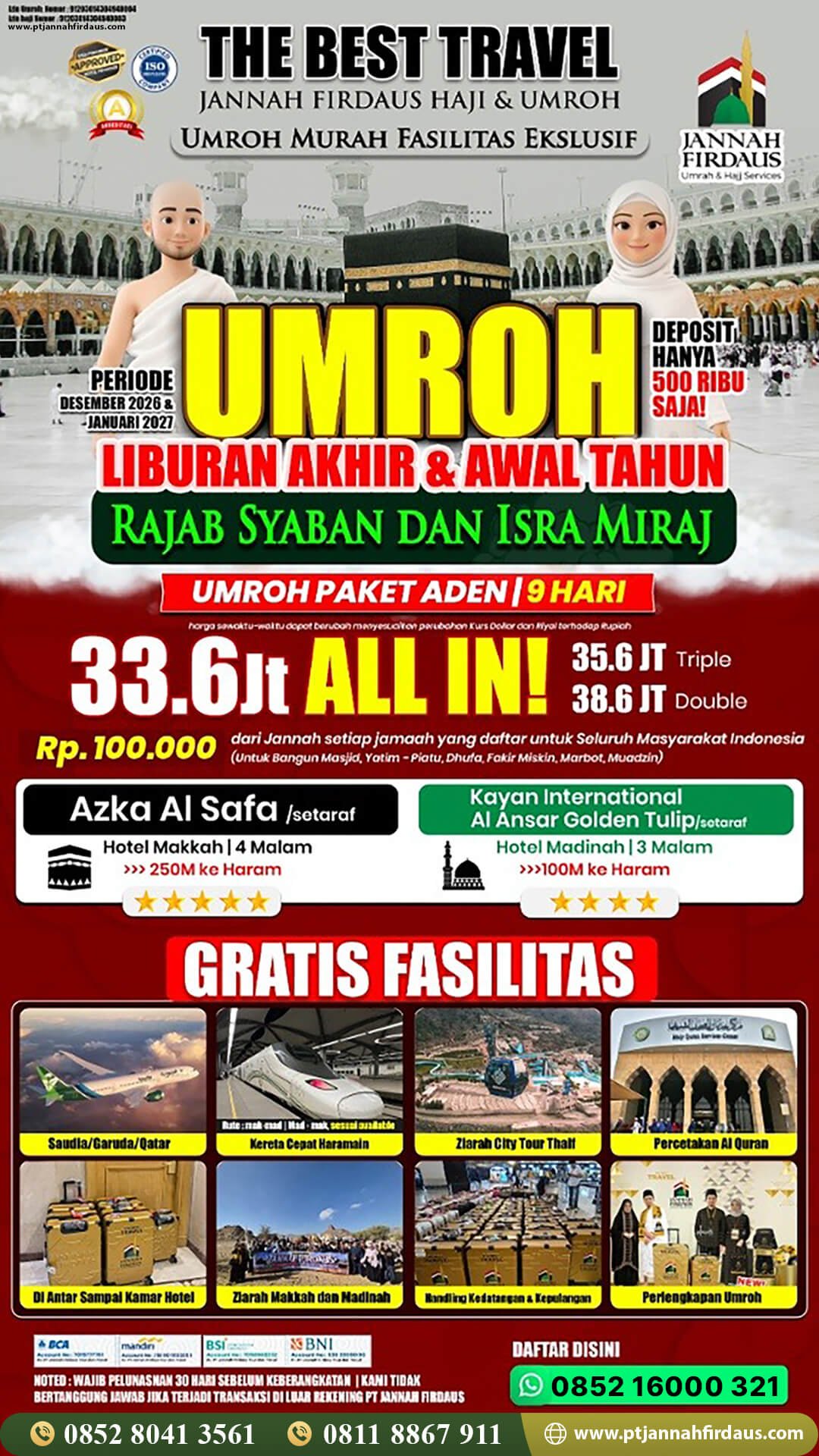 Harga Umroh Awal Tahun 2027 23 umroh akhir tahun 2026 aden