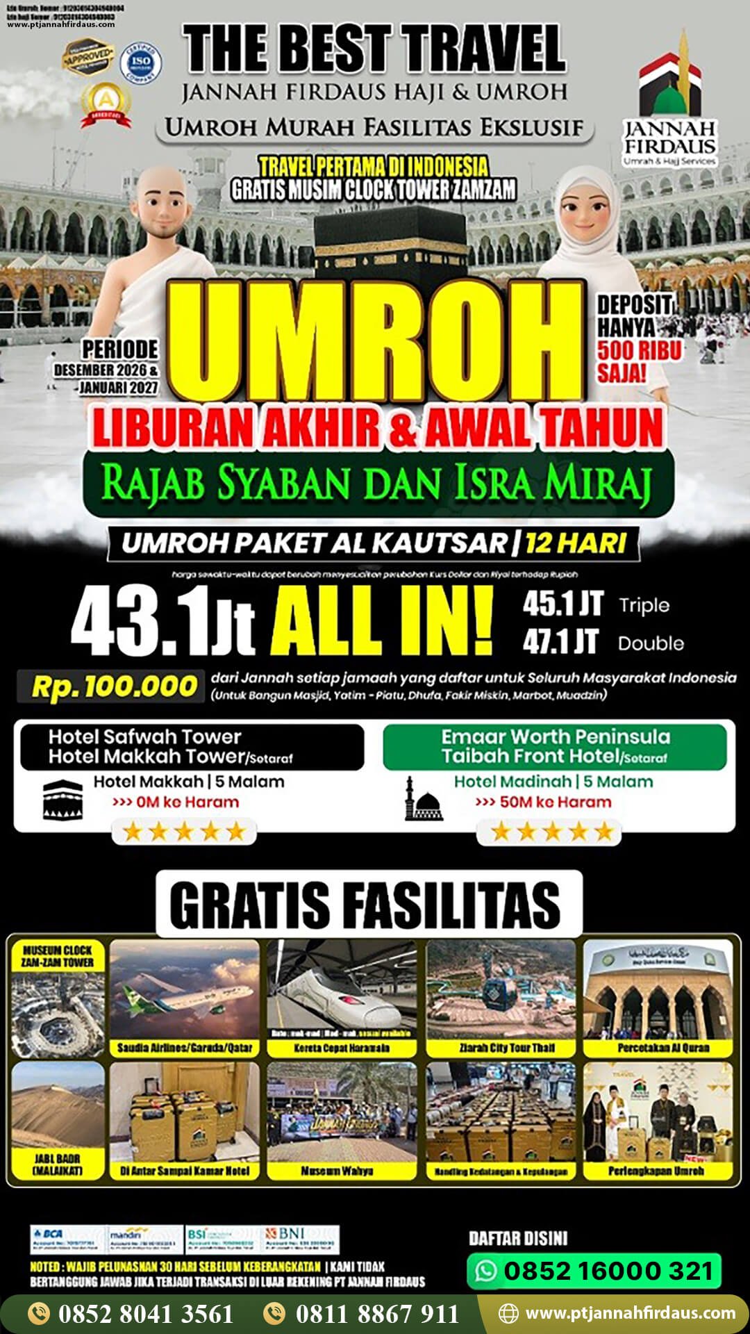 Harga Umroh Awal Tahun 2027 26 umroh akhir tahun 2026 alkautsar