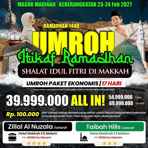 umroh itikaf ramadhan 2027 ekonomis