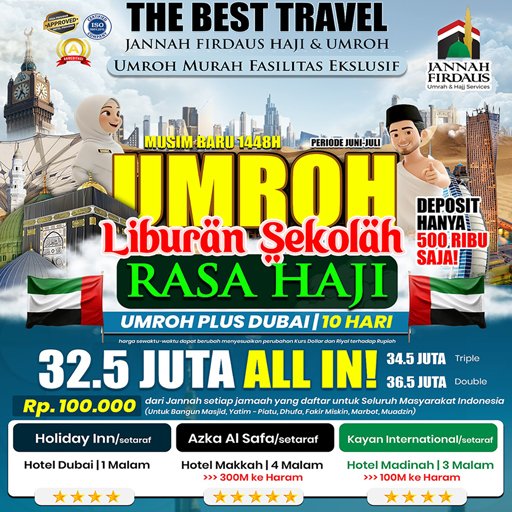 umroh plus dubai 2026 1448 hijriah jannah firdaus