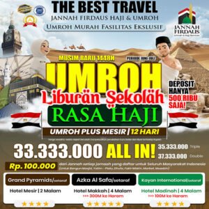 umroh plus mesir 2026 1448 hijriah jannah firdaus