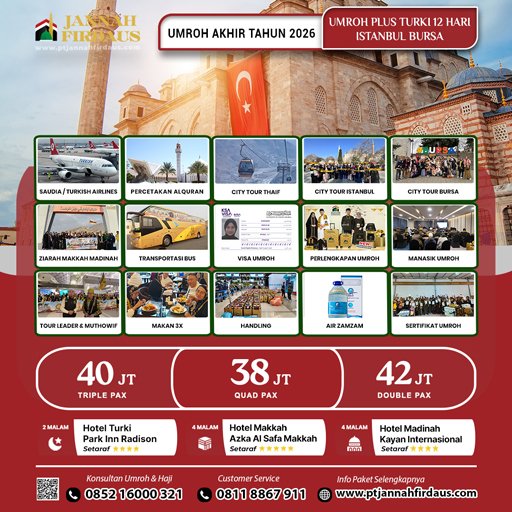 umroh plus turki akhir tahun 2026