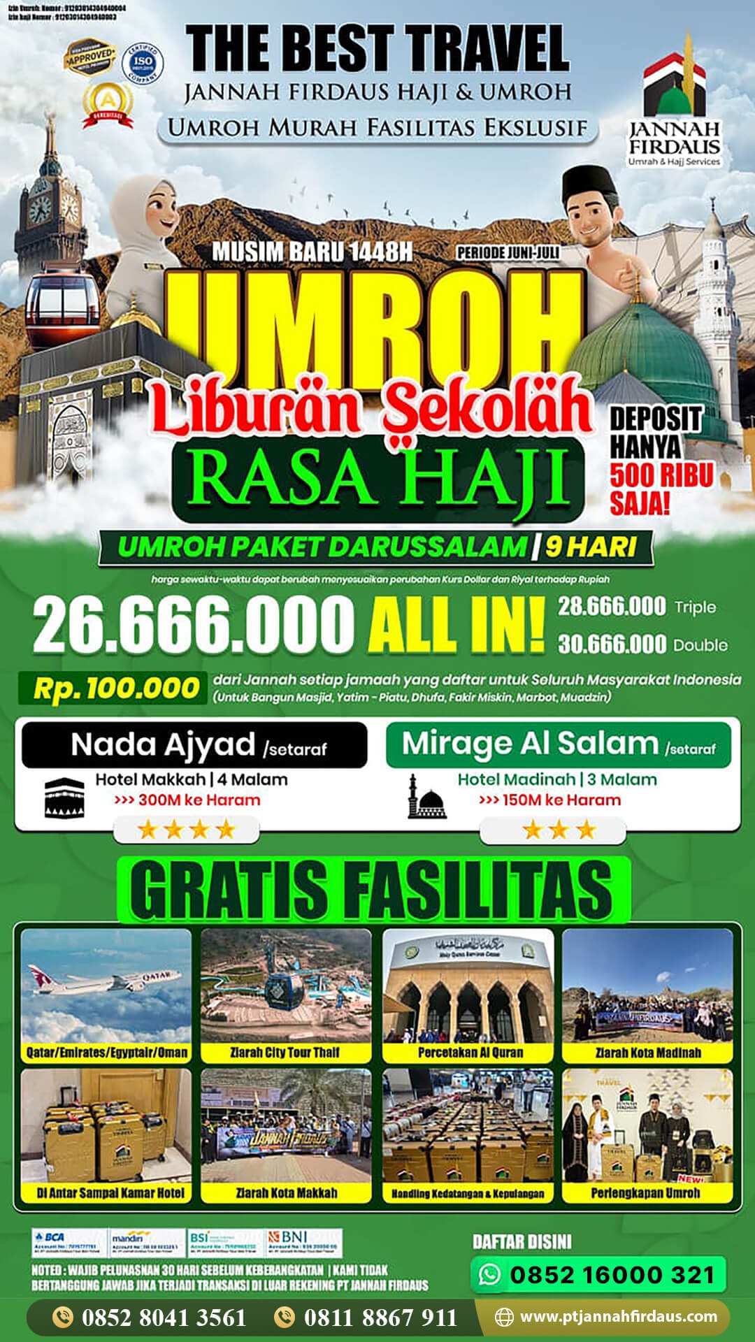 paket umroh juli 2026 darussalam