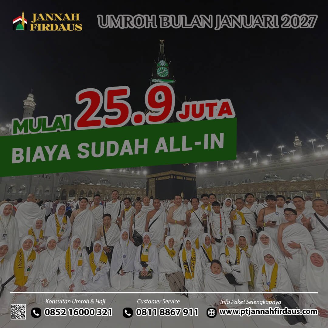 Jannah Firdaus Travel Umroh Haji 127 umroh januari 2027