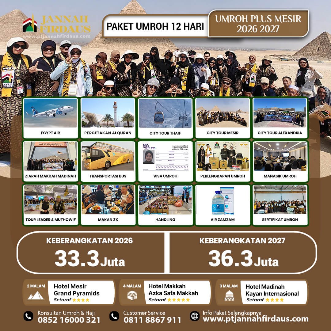 umroh plus mesir 2026 2027 cairo alexandria