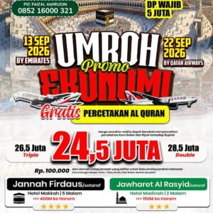 umroh september promo 2026 jannah firdaus 1448 hijriah