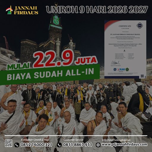 umroh 9 hari 2026 2027