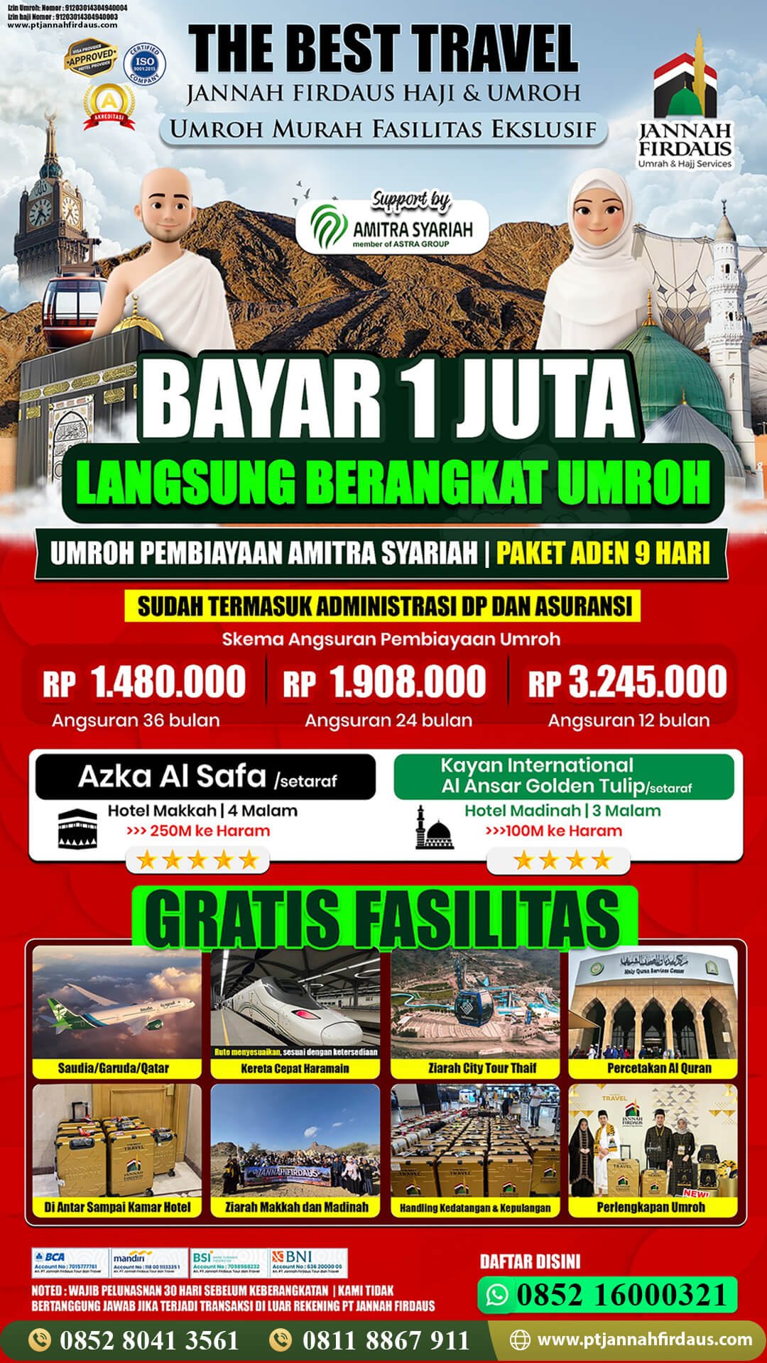 cicilan umroh amitra 2026 aden 1448 hijriah