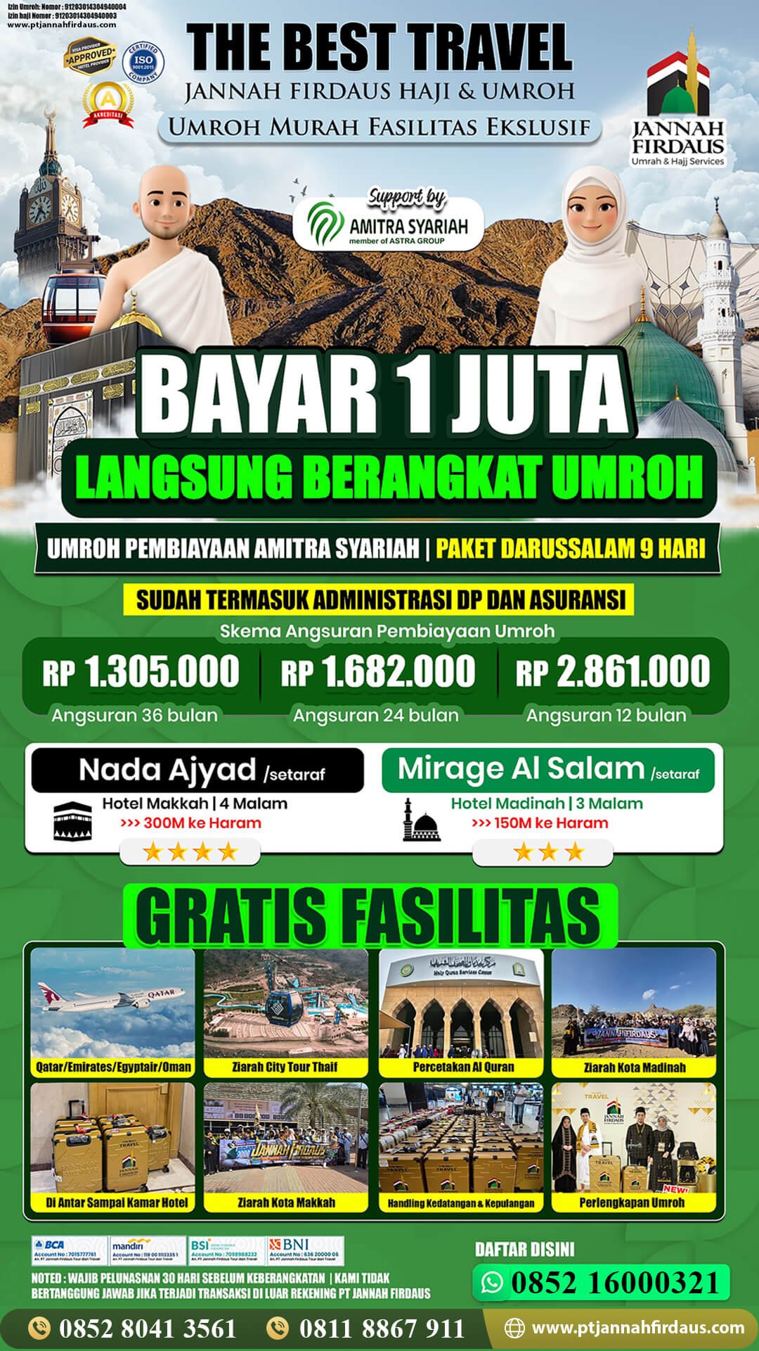 cicilan umroh amitra 2026 darussalam 1448 hijriah