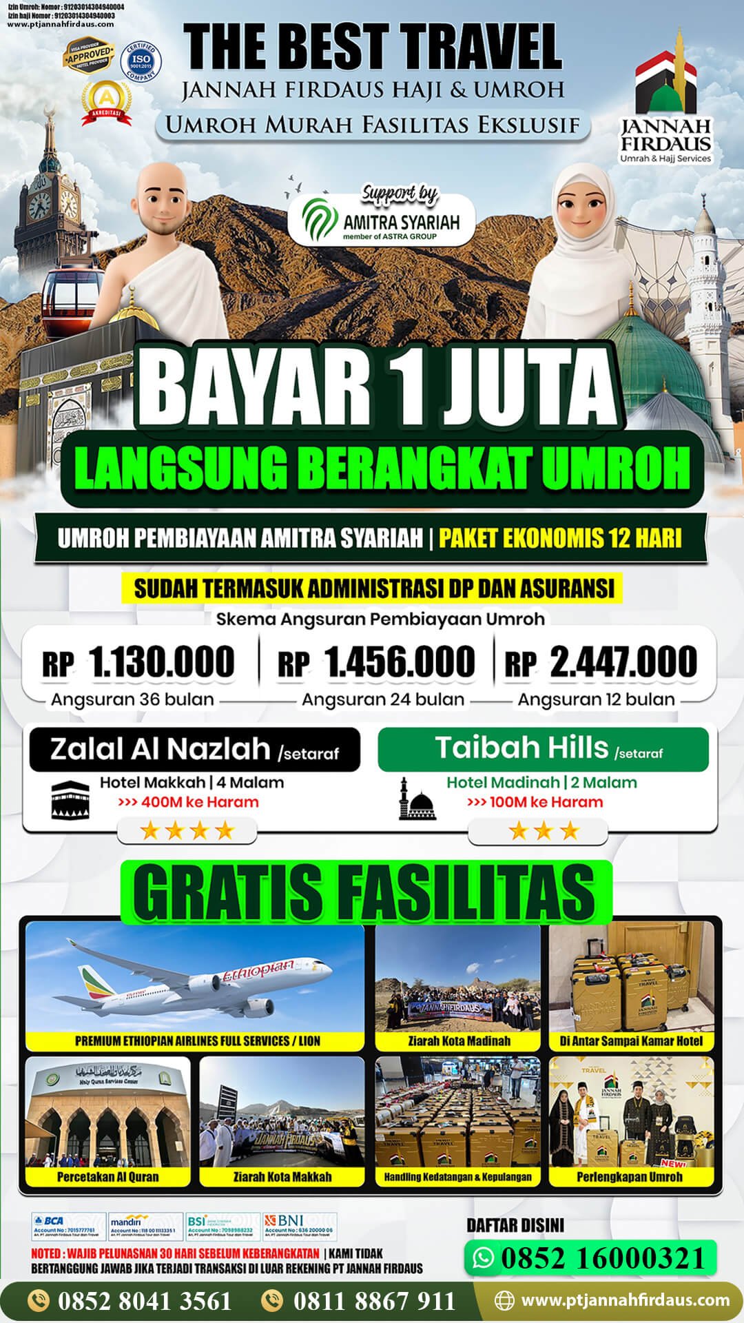 cicilan umroh amitra 2026 ekonomis 1448 hijriah