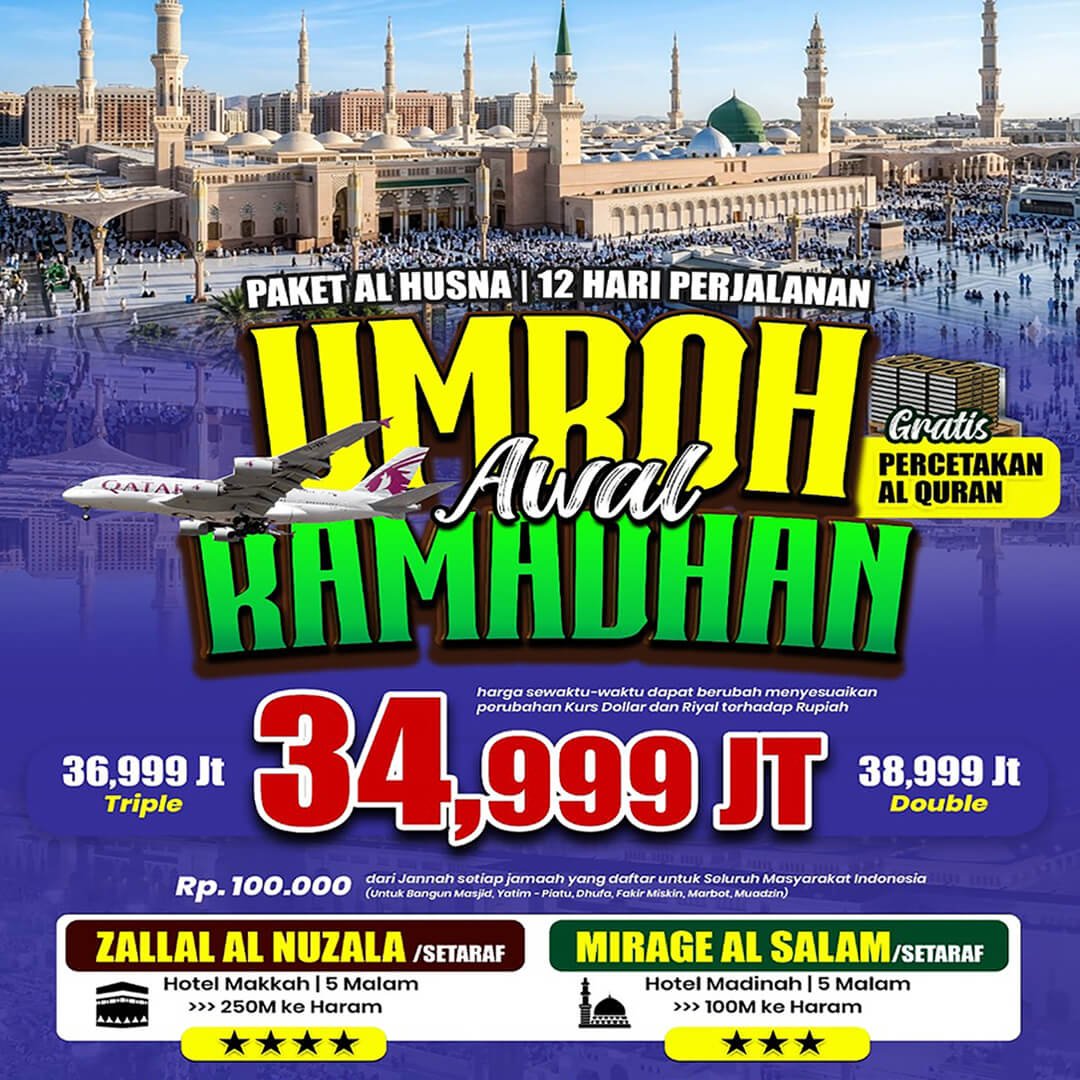 paket umroh awal ramadhan 2027 alhusna
