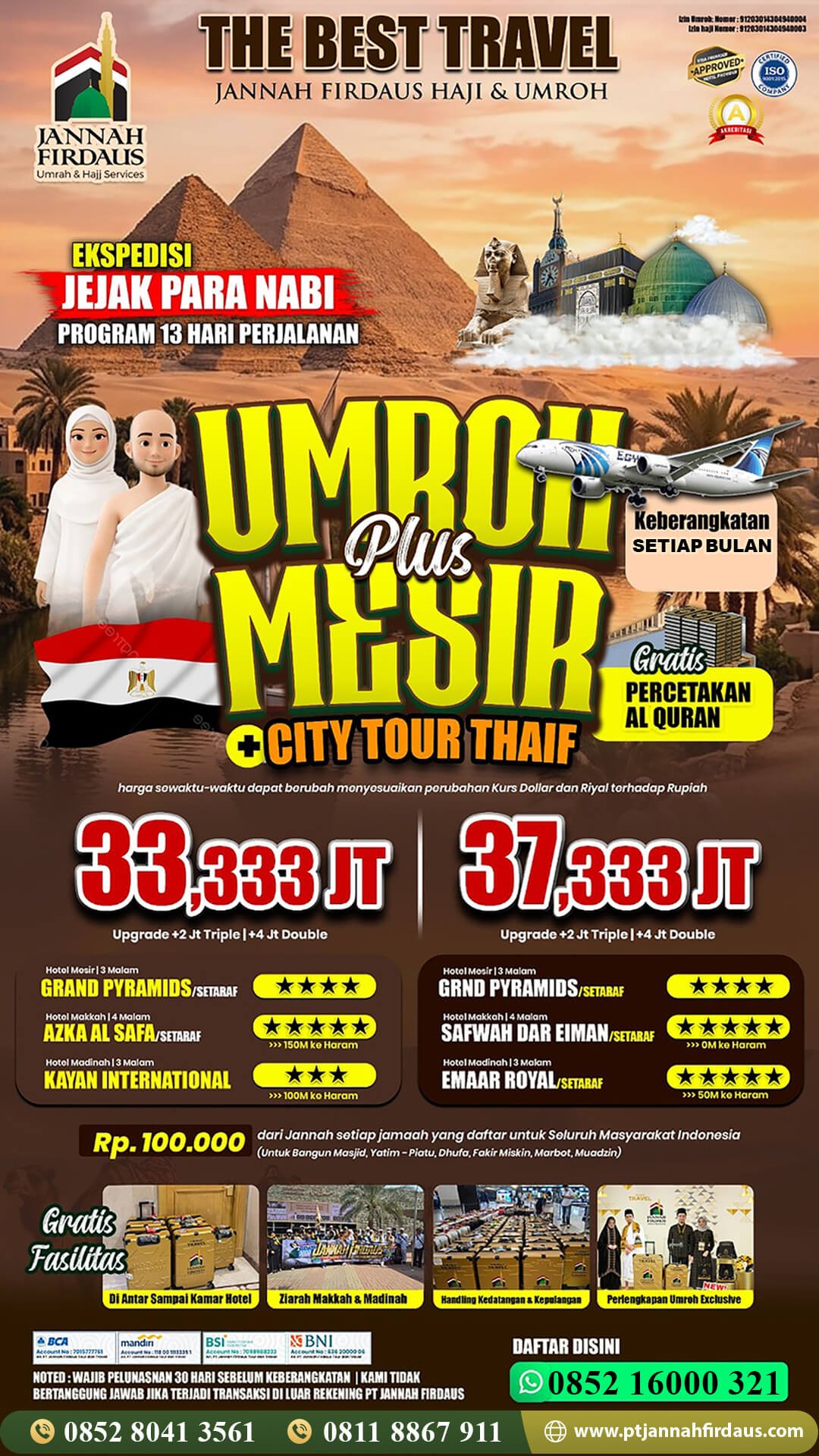 paket umroh plus mesir 2026 plus thaif