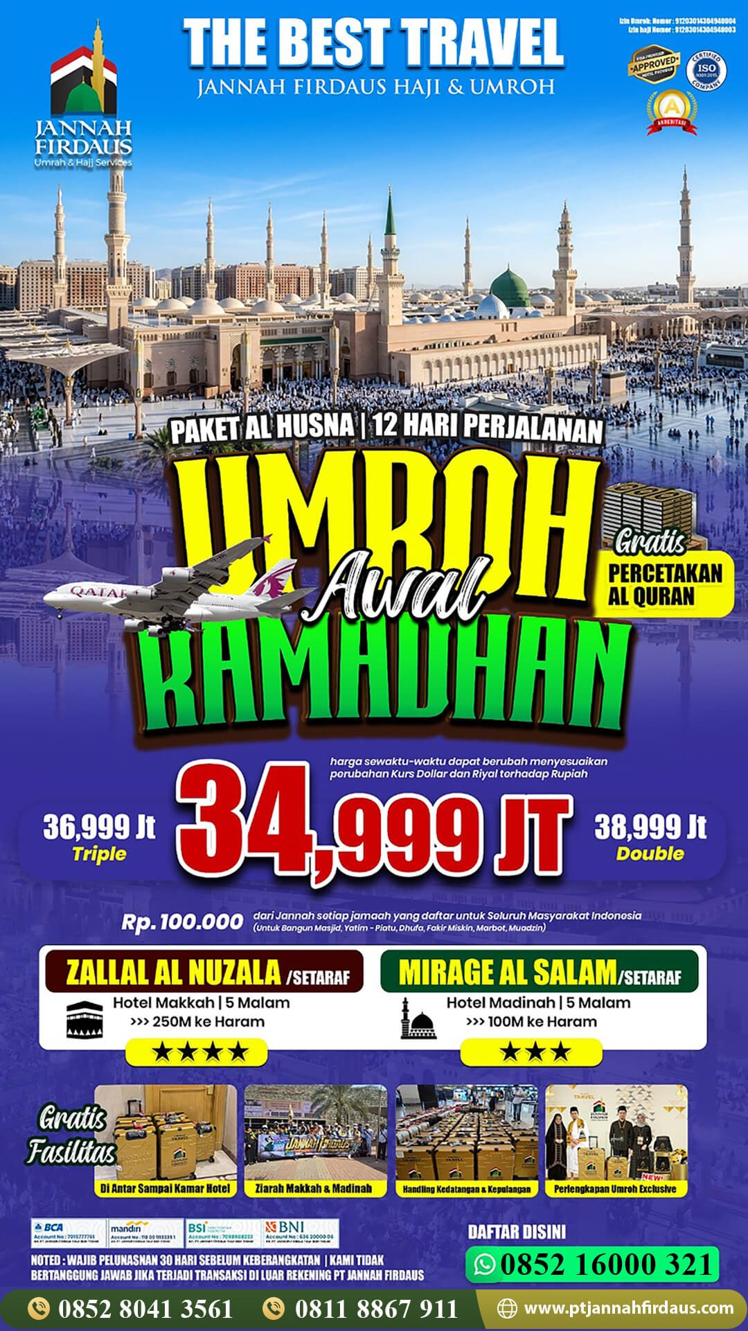 umroh awal ramadhan 2027 alhusna