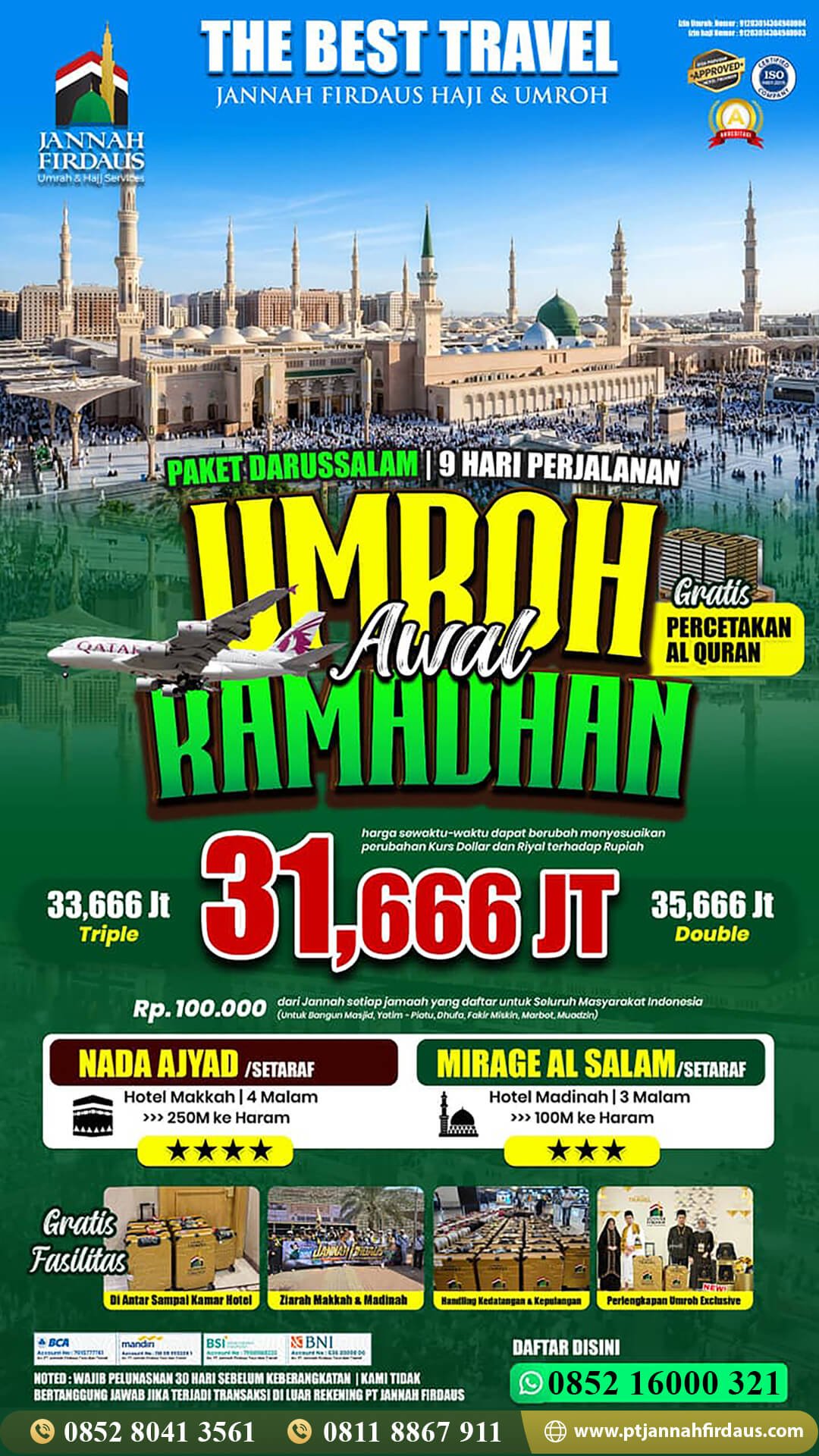 umroh awal ramadhan 2027 darussalam
