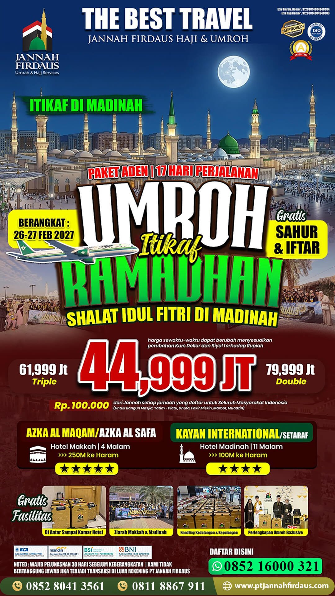 umroh itikaf ramadhan 2027 di madinah aden