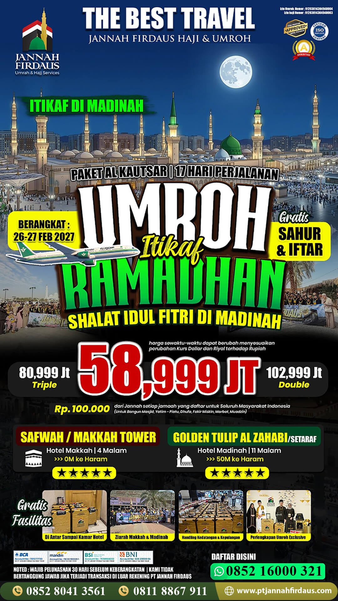 umroh itikaf ramadhan 2027 di madinah alkautsar