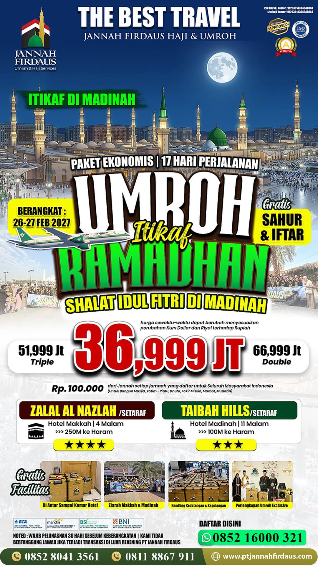 umroh itikaf ramadhan 2027 di madinah ekonomis