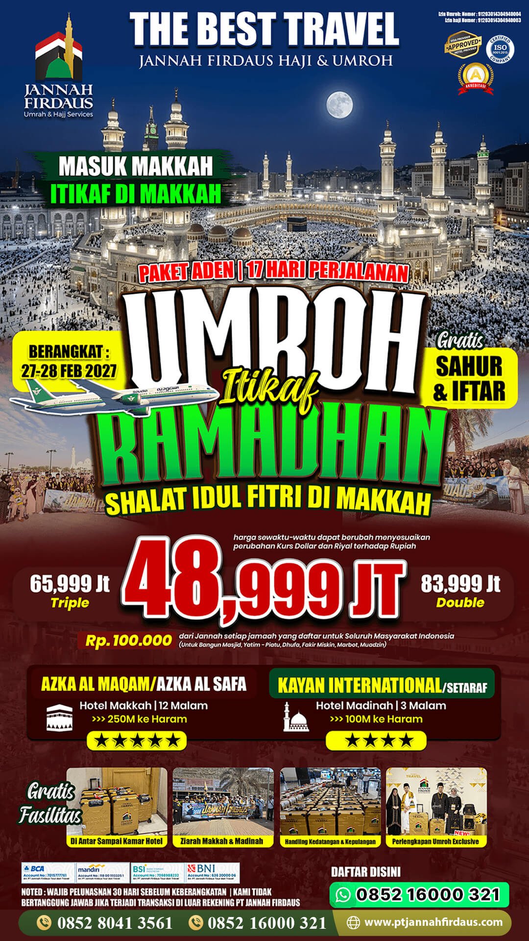 Harga Umroh Akhir Ramadhan 2027 5 paket umroh akhir ramadhan itikaf ramadhan 2027 aden