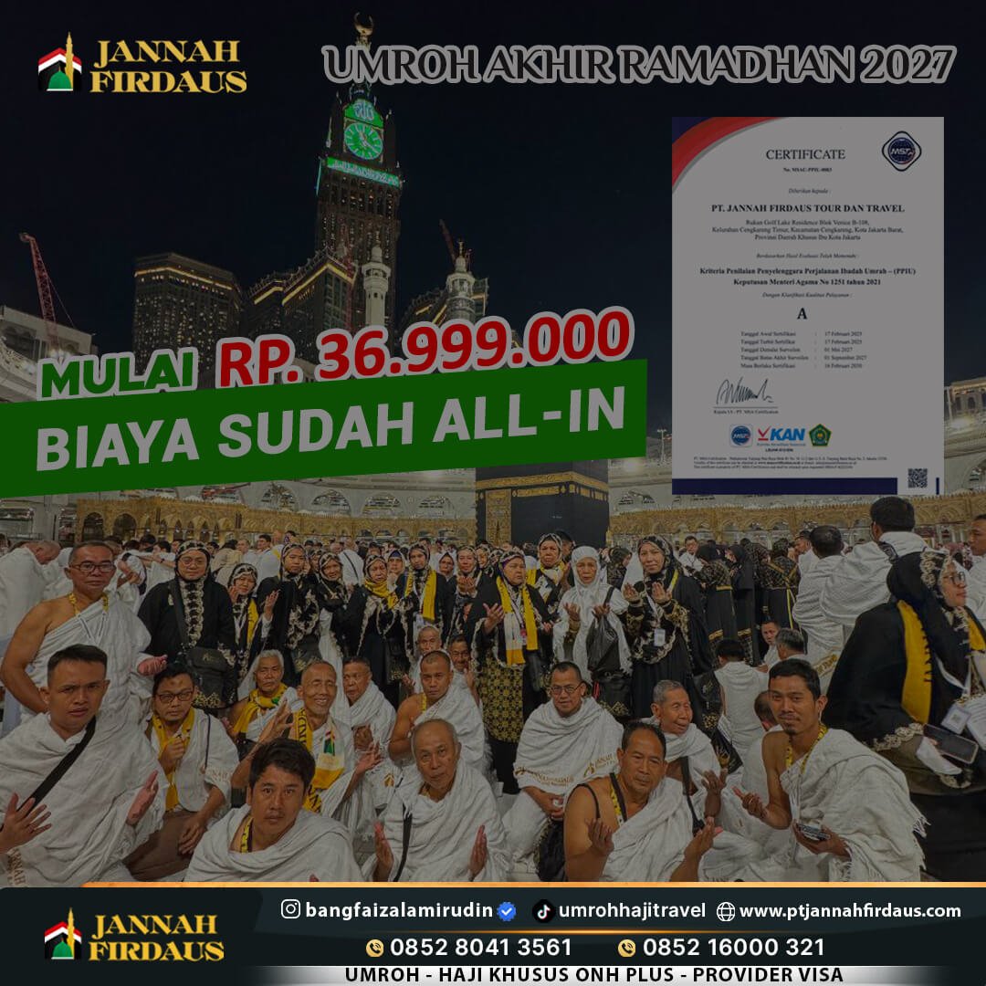 umroh akhir ramadhan 2027 jannah firdaus
