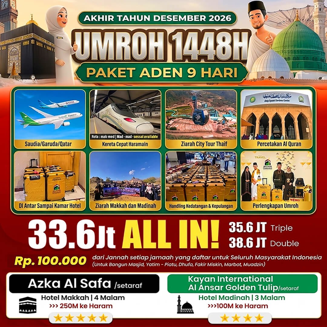 Maskapai Terbaik Umroh Haji 9 umroh akhir tahun 2026 paket aden