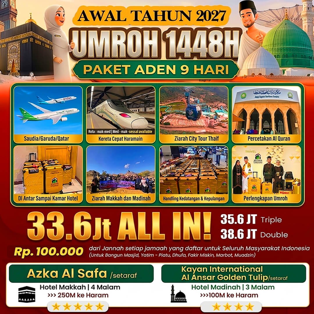 umroh awal tahun 2027 jannah firdaus paket aden