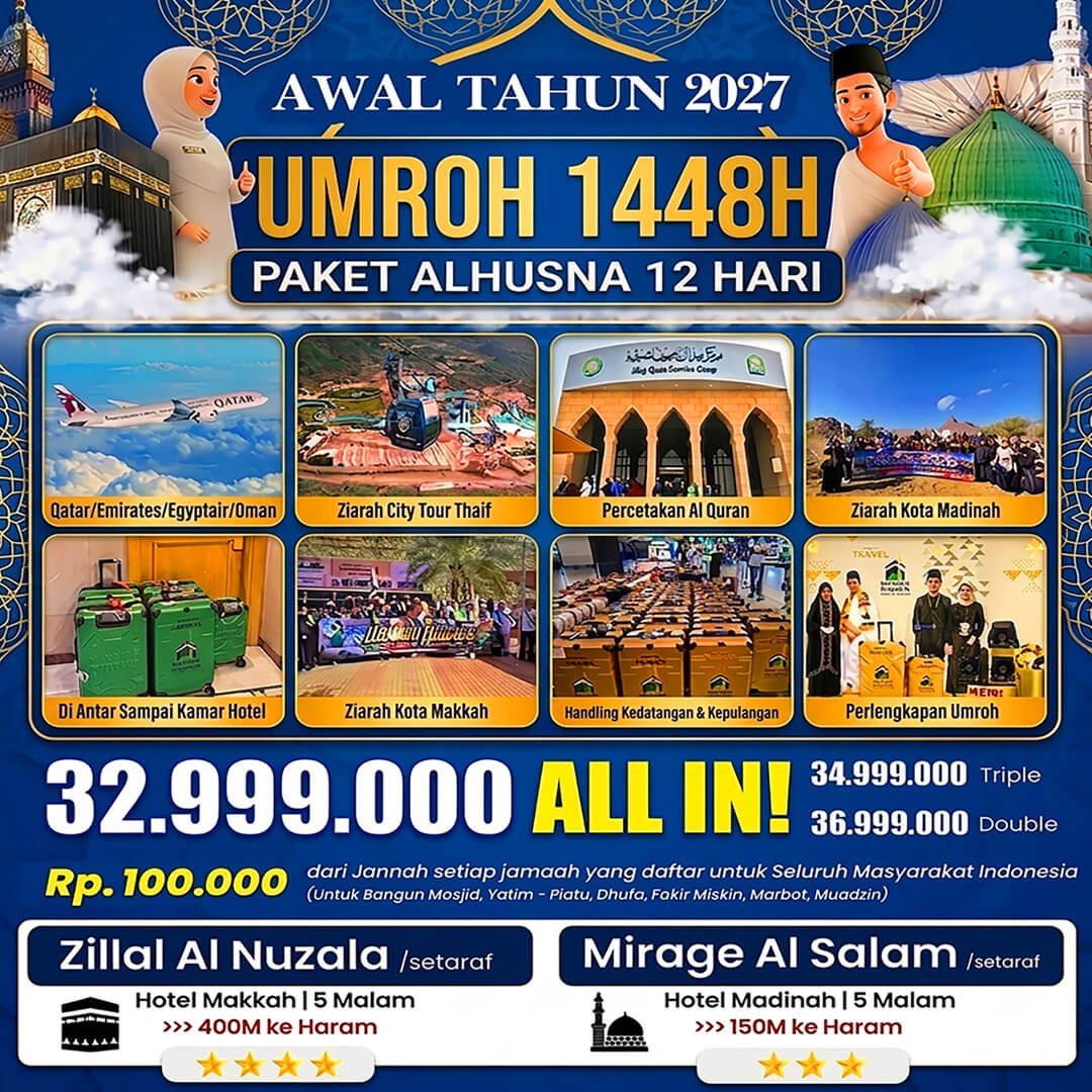 umroh awal tahun 2027 jannah firdaus paket alhusna