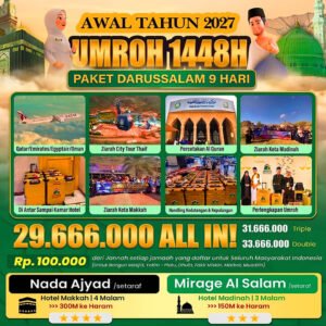 umroh awal tahun 2027 jannah firdaus paket darussalam