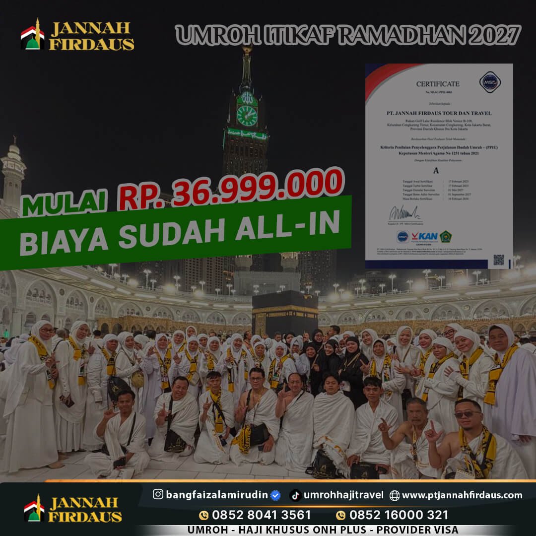 umroh itikaf ramadhan 2027 jannah firdaus 1448 hijriah