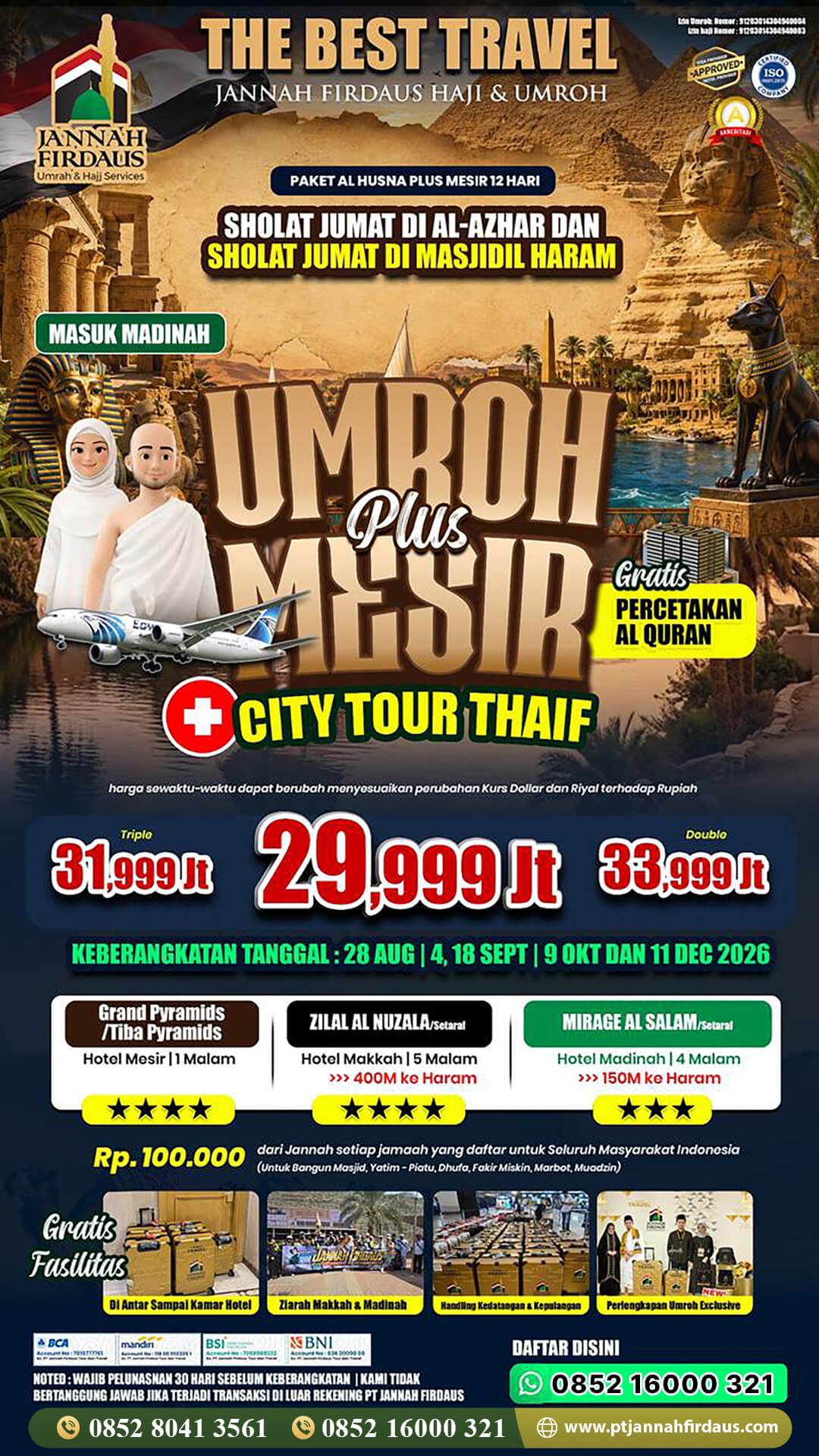 Harga Umroh Plus Mesir 2026 2027 9 umroh plus mesir 2026 jannah firdaus paket alhusna 12 hari