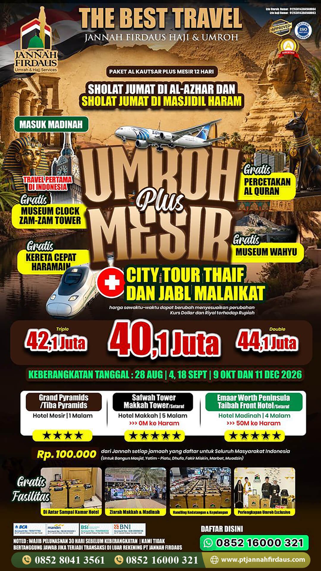 Harga Umroh Plus Mesir 2026 2027 10 umroh plus mesir 2026 jannah firdaus paket alkautsar 12 hari