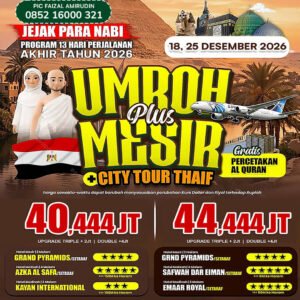 umroh plus mesir akhir tahun 2026 jannah firdaus 13 hari