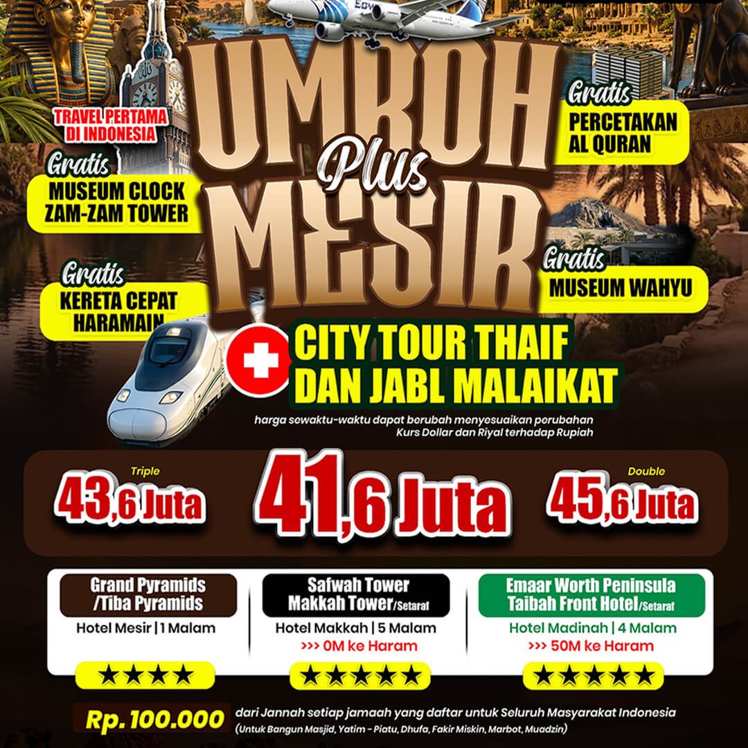 umroh plus mesir alkautsar 2027