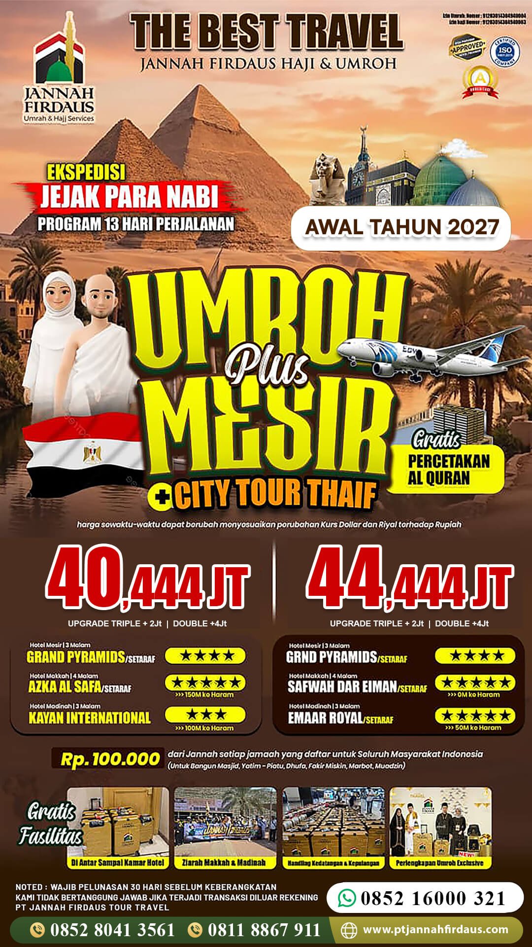 Harga Umroh Plus Mesir 2026 2027 13 umroh plus mesir awal tahun 2027 jannah firdaus paket 13 hari