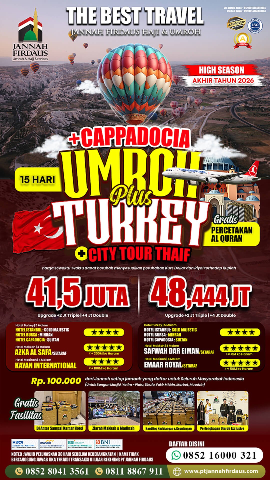 Harga Umroh Oktober 2026 37 umroh plus turki cappadocia akhir tahun 2026 jannah firdaus