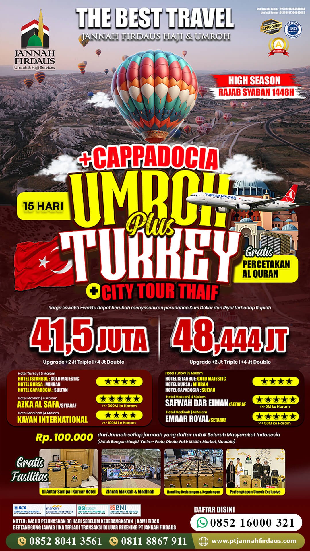 Harga Umroh 2027 41 umroh plus turki cappadocia awal tahun 2027 jannah firdaus new