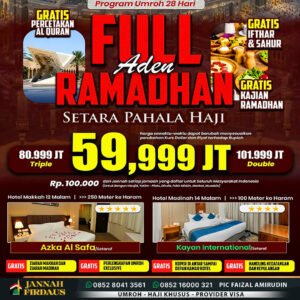 umroh full ramadhan 2027 aden pt jannah firdaus 1448 hijriah