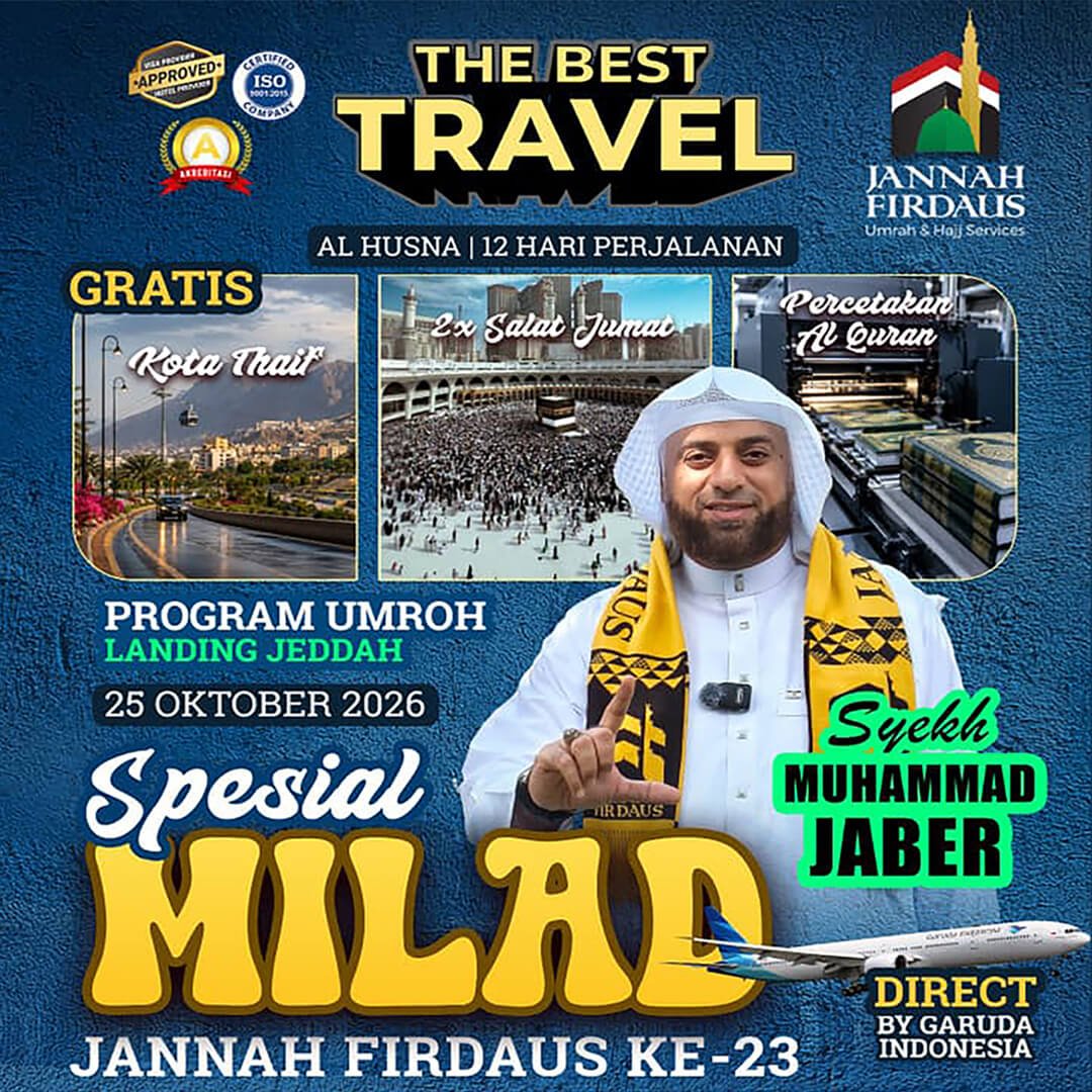 umroh oktober 2026 alhusna spesial milad jannah firdaus