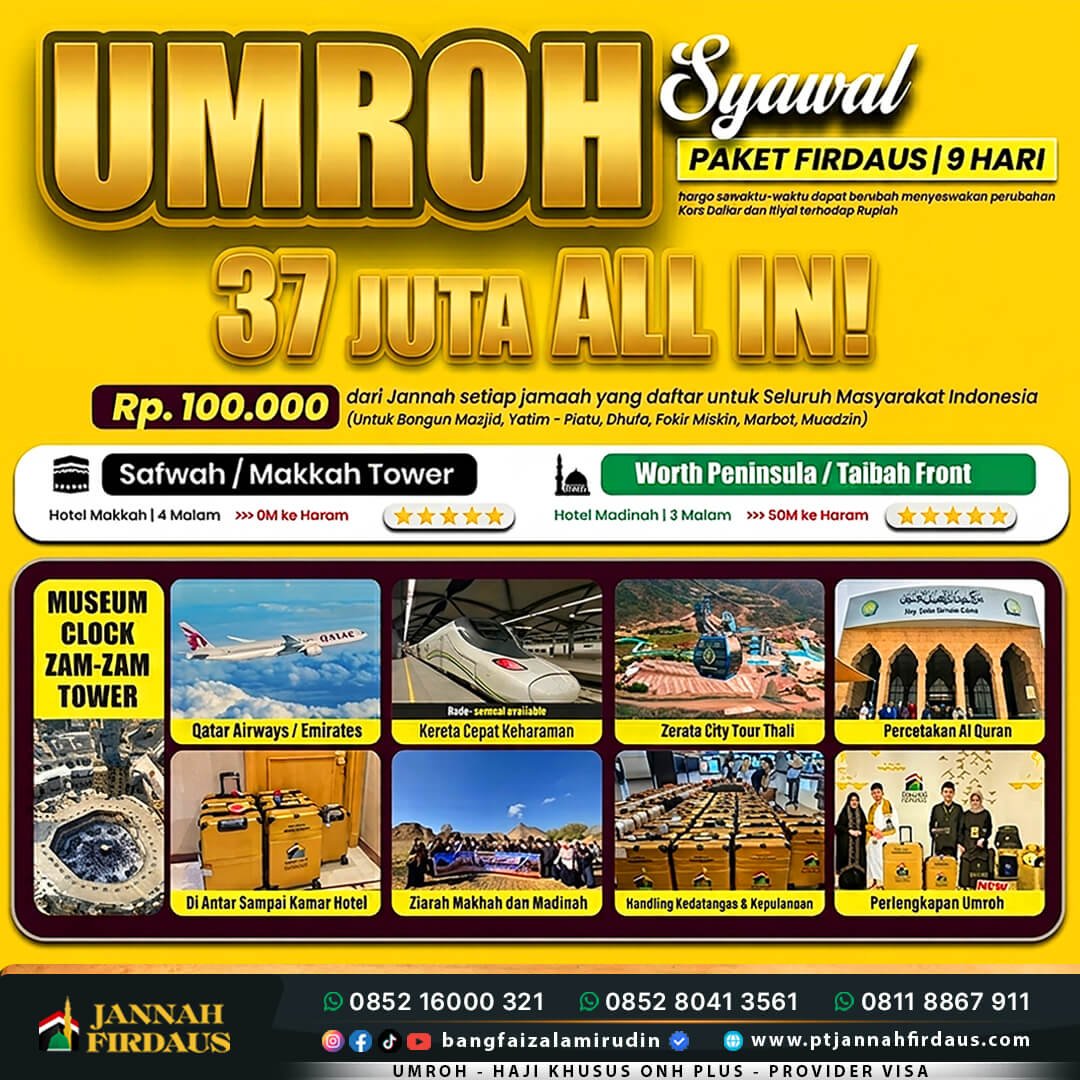 Harga Umroh April 2026 2 umroh syawal 1448 hijriah firdaus