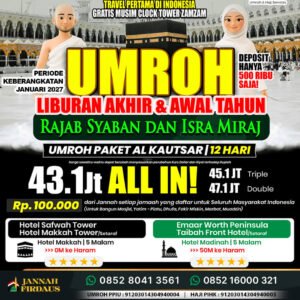 umroh bulan januari 2027 paket alkautsar