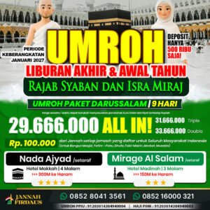 umroh bulan januari 2027 paket darussalam